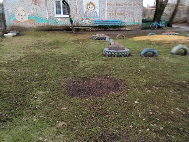 Обустройство детской игровой площадки в п. Самарский, ул. Гурова, Куркинского района