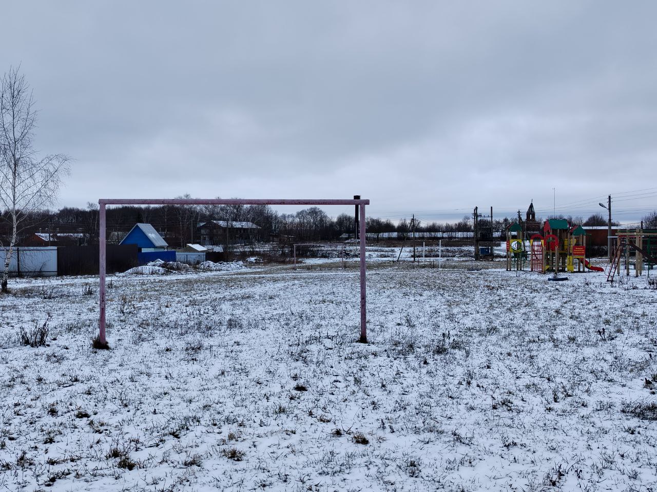 Обустройство многофункциональной площадки для игровых видов спорта по адресу: Ясногорский район, село Теляково, ул. Лесная, южнее участка 1Б