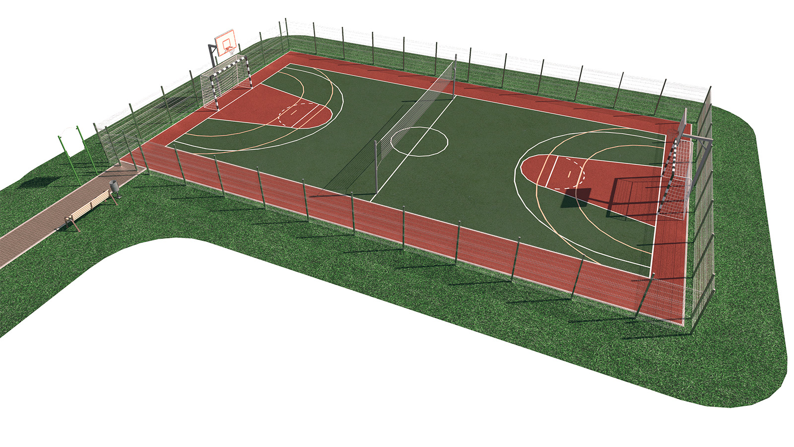 Многофункциональная площадка для игровых видов спорта №1