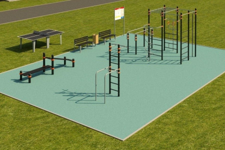 Спортивная площадка №4 (воркаут + теннисный стол)